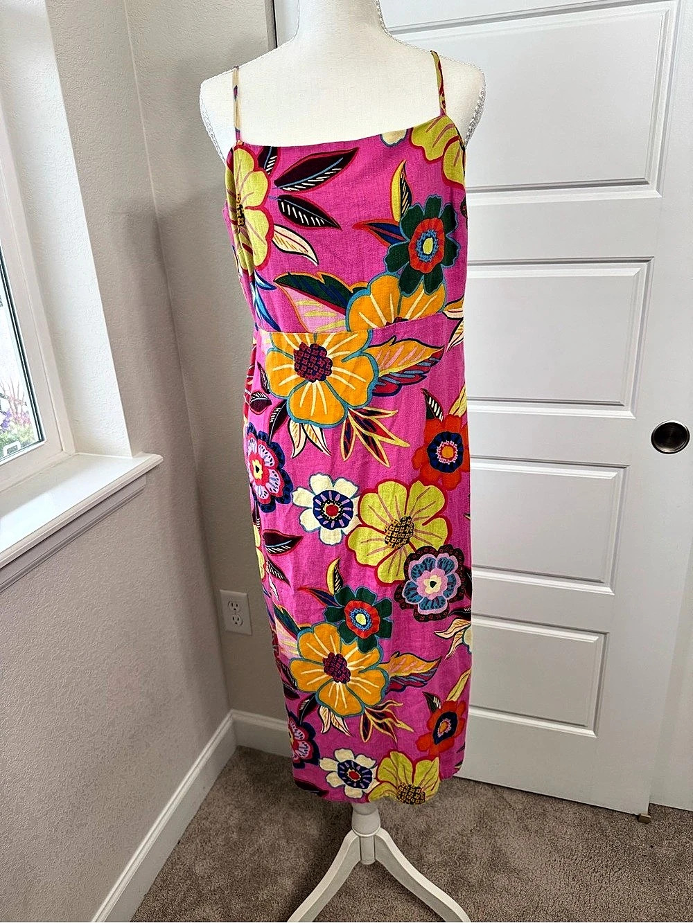 Rachel Zoe Floral Maxi Dress Pink XL Like New
